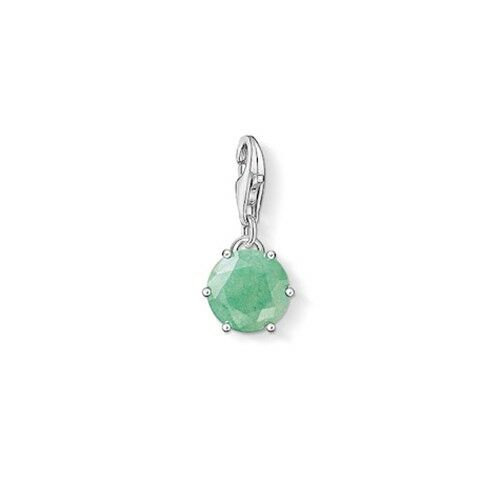 Thomas Sabo Silver May Birth Stone Green Aventurine Stone Charm 1258-010-6)