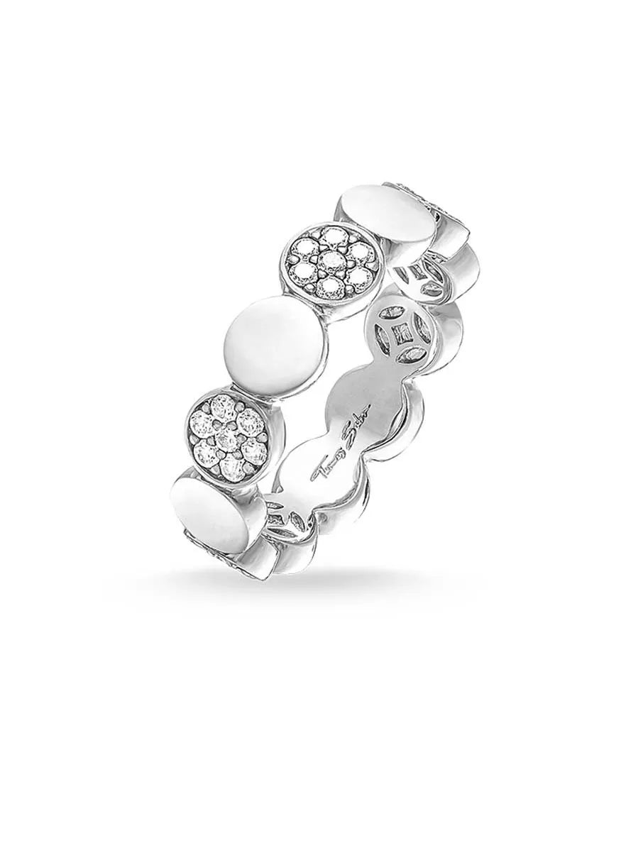 Thomas Sabo Sterling Silver Cubic Zirconia Bubble Ring Size56 TR2048-051-14