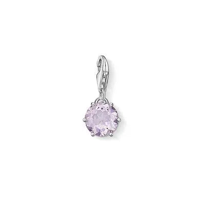 Thomas Sabo Silver June Birth Stone Light Amethyst Charm 1259-163-13
