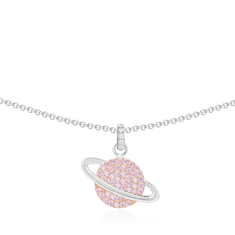 APM Planet Necklace - Pink Silver AC3917XORW