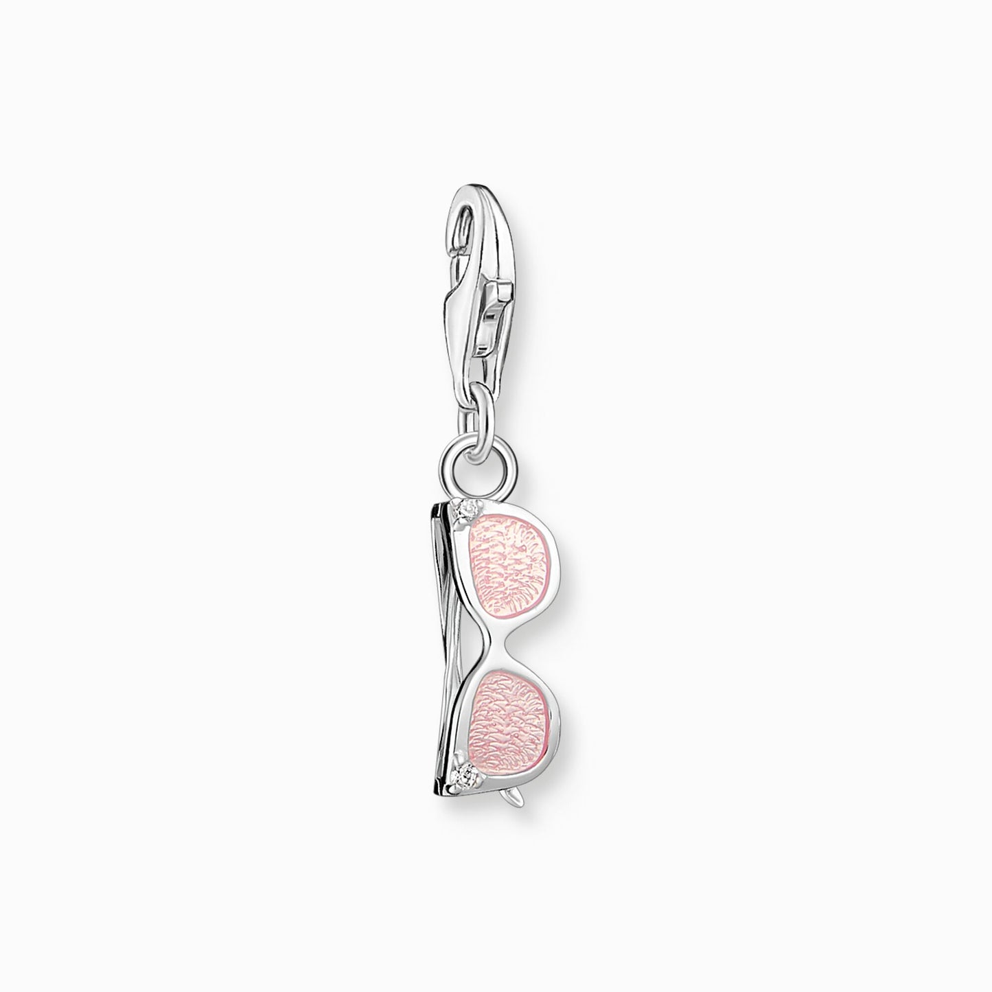 Thomas Sabo Charm Pendant Pink Sunglasses With White Stones Silver 2027-041-9