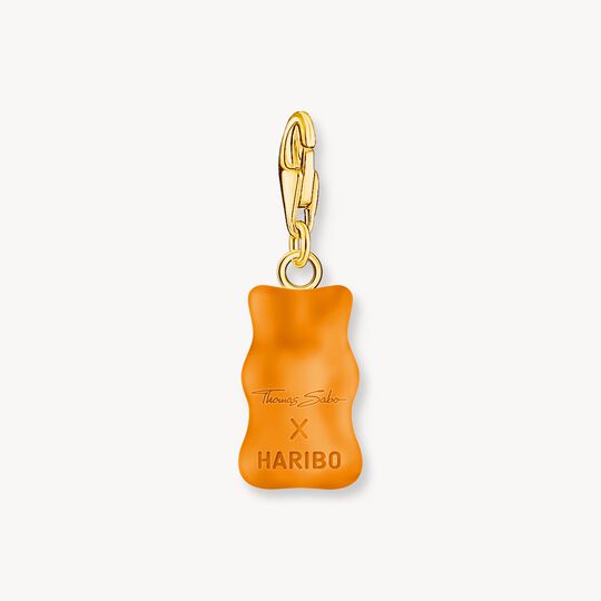 Thomas Sabo HARIBO Sterling Silver Gold-Plated Charm Pendant Goldbears In Orange 2186-413-8
