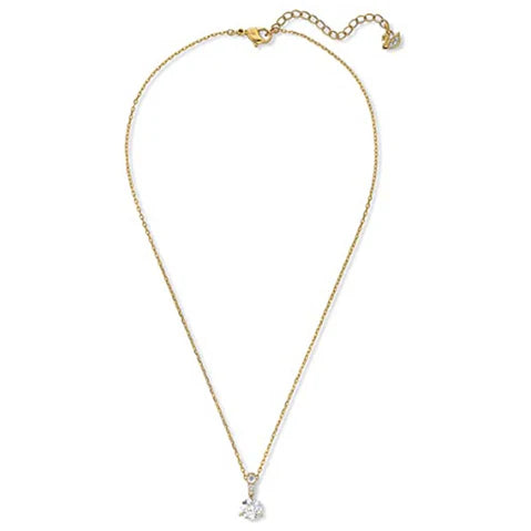 Swarovski Solitaire Pendant White Crystal,Yellow Gold-tone plated 5511557