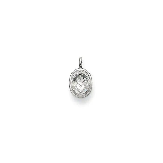 Thomas Sabo Glam And Soul Sterling Silver Cubic Zirconia Oval Shape Pendant PE427-051-14