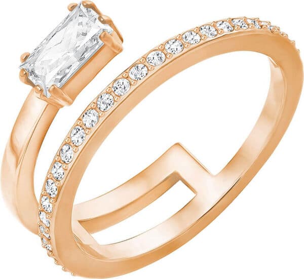 Swarovski Rose gold-tone plated GRAY RING 5265698
