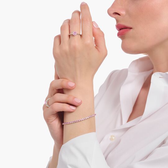 Thomas Sabo SILVER TENNIS BRACELET WITH PINK ZIRCONIA A2167-051-9