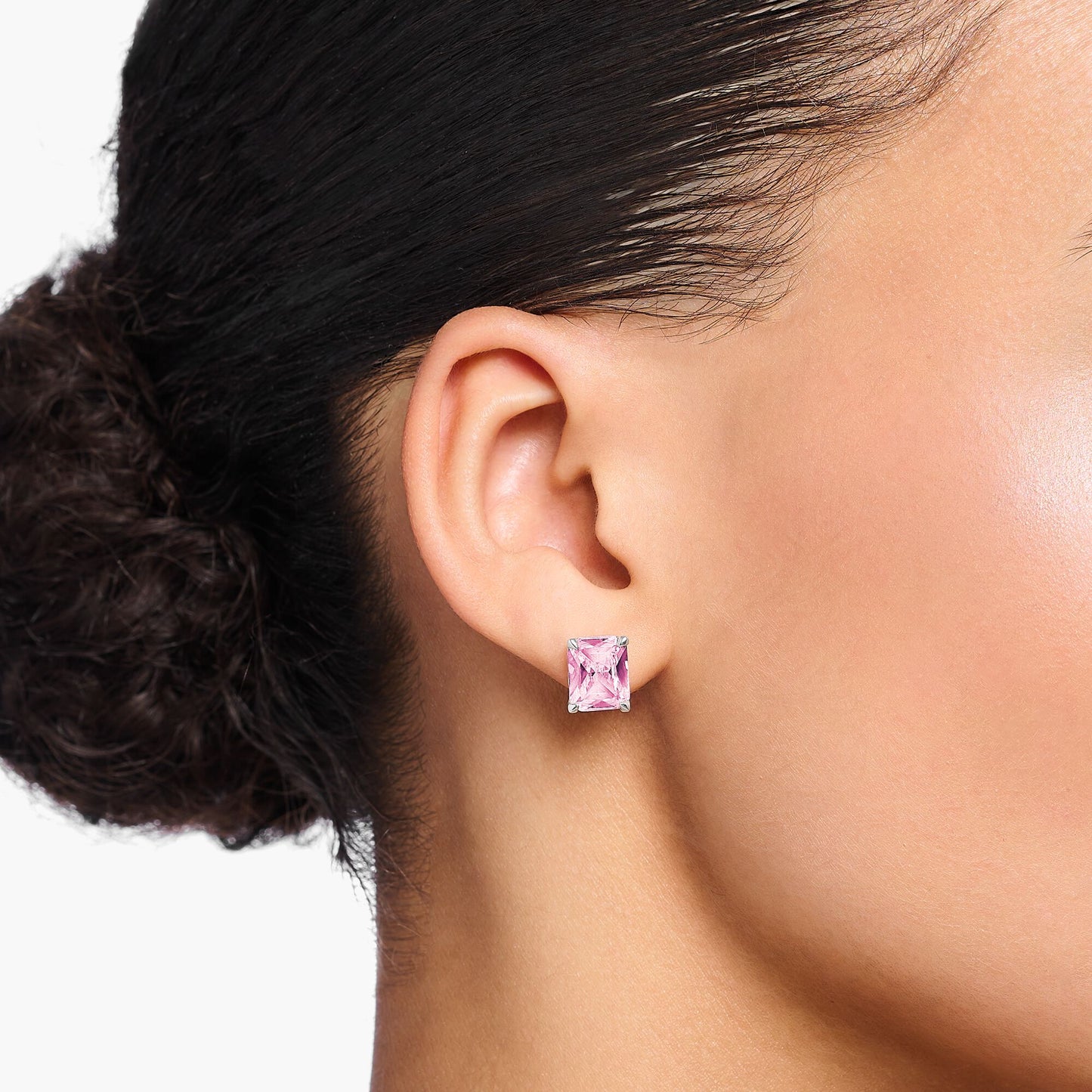 Thomas Sabo Ear Studs With Pink Stone Silver H2201-051-9