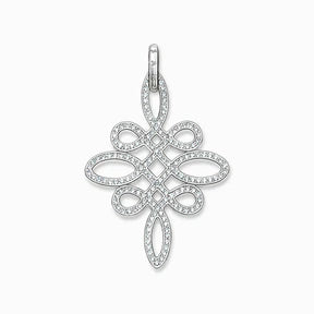 Thomas Sabo Sterling Silver Cubic Zirconia Love Knot Medium Pendant PE625-051-14