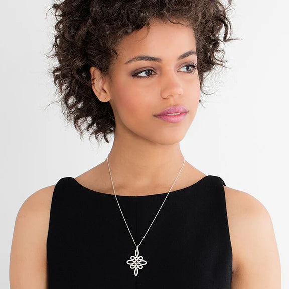 Thomas Sabo Sterling Silver Cubic Zirconia Love Knot Medium Pendant PE625-051-14
