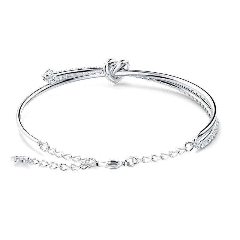 Swarovski Lifelong Heart Crystal White Rhodium Plated Bangle 5517944