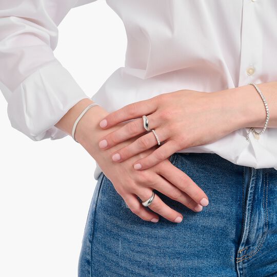 Thomas Sabo Sterling Silver Ring in Timesless Design TR2472-001-21