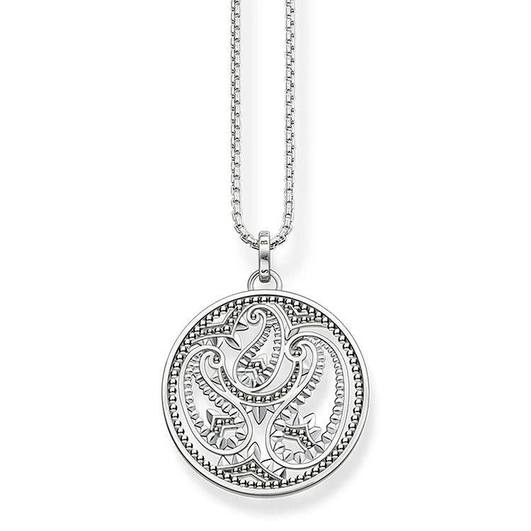 Thomas Sabo Sterling Silver Paisley Design Necklace KE1543-001-12-L45V