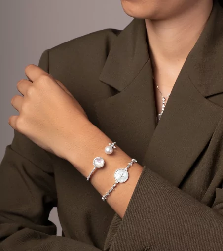 APM ETERNELLE Star and Mother-of-Pearl adjustable bracelet AB3582XNA