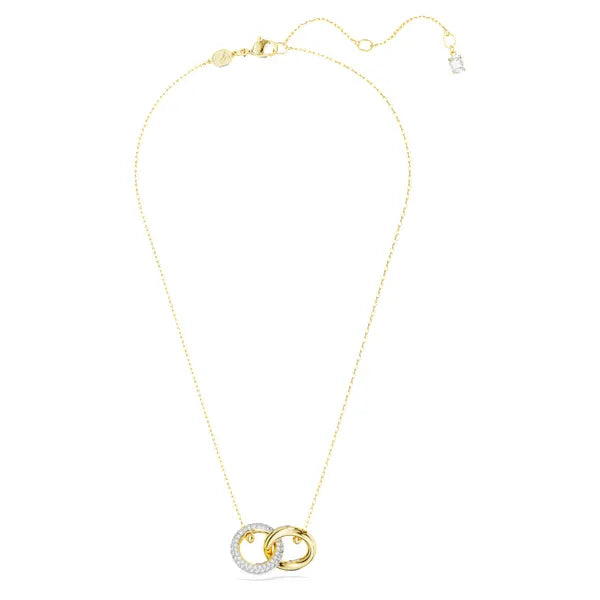 Swarovski Dextera pendant Interlocking loop, White, Gold-tone plated 5668820