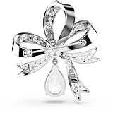 Swarovski Hyperbola brooch Bow, White, Rhodium plated 5680678