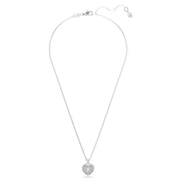 Swarovski Idyllia pendant Heart, White, Rhodium plated 5684386