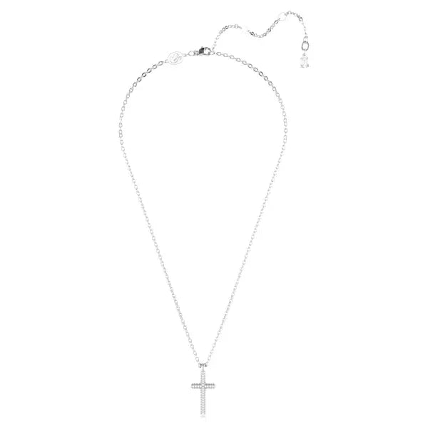 Swarovski Insigne pendant Pavé, Cross, White, Rhodium plated 5675577