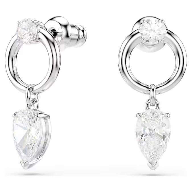 Swarovski Mesmera Drop Earrings Mixed Cuts, White, Rhodium Plated 5723177