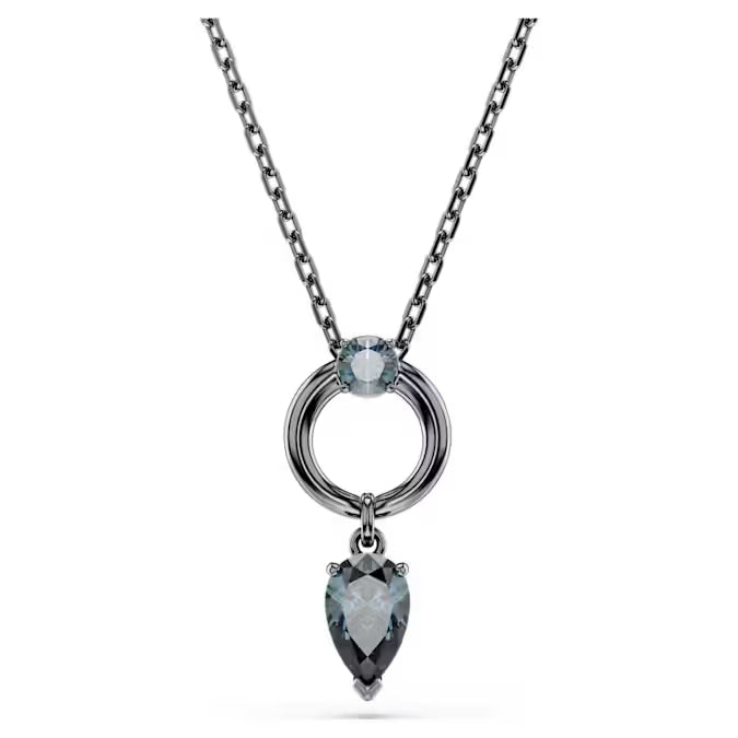 Swarovski Mesmera Pendant Mixed Cuts, Grey, Ruthenium Plated