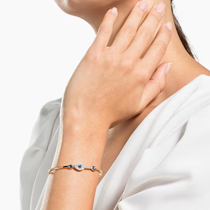 Swarovski Symbolica Duo Evil Eye Bangle, Blue, Mixed Metal Finish Plating 5171991