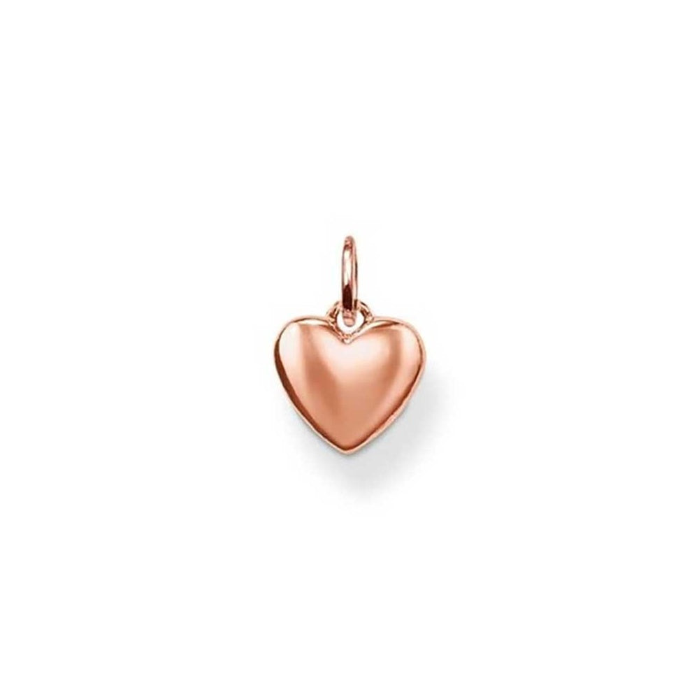 Thomas Sabo Glam And Soul Sterling Silver Rose Gold Plated Heart Pendant PE558-415-12