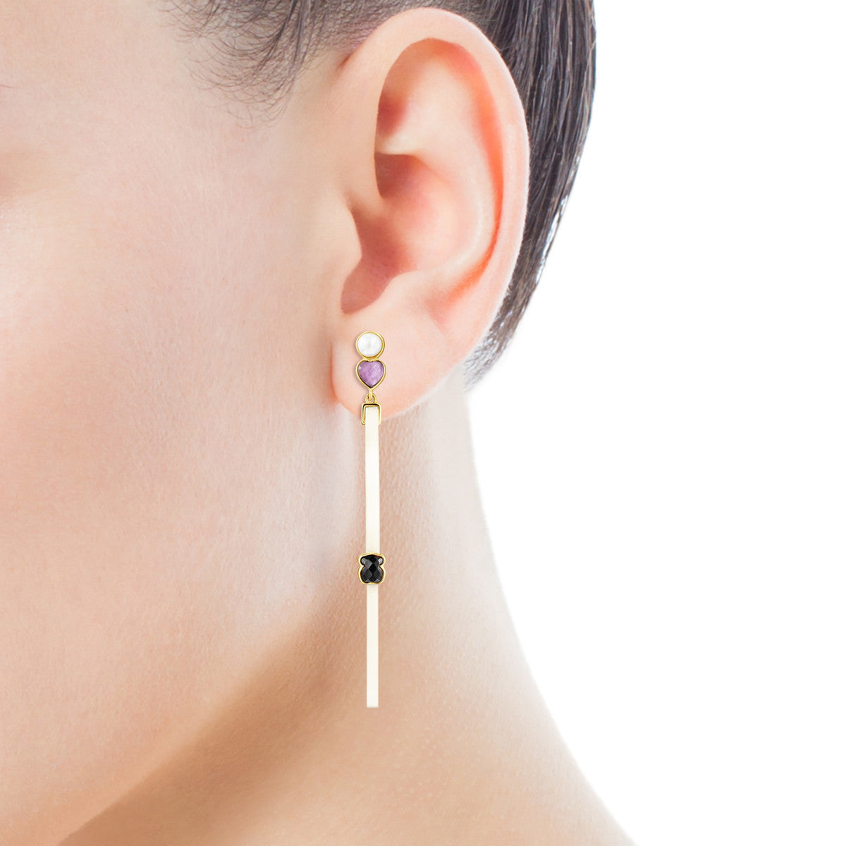 Tous Glory Earrings in Resin with Gold Vermeil and Gemstones 918593530