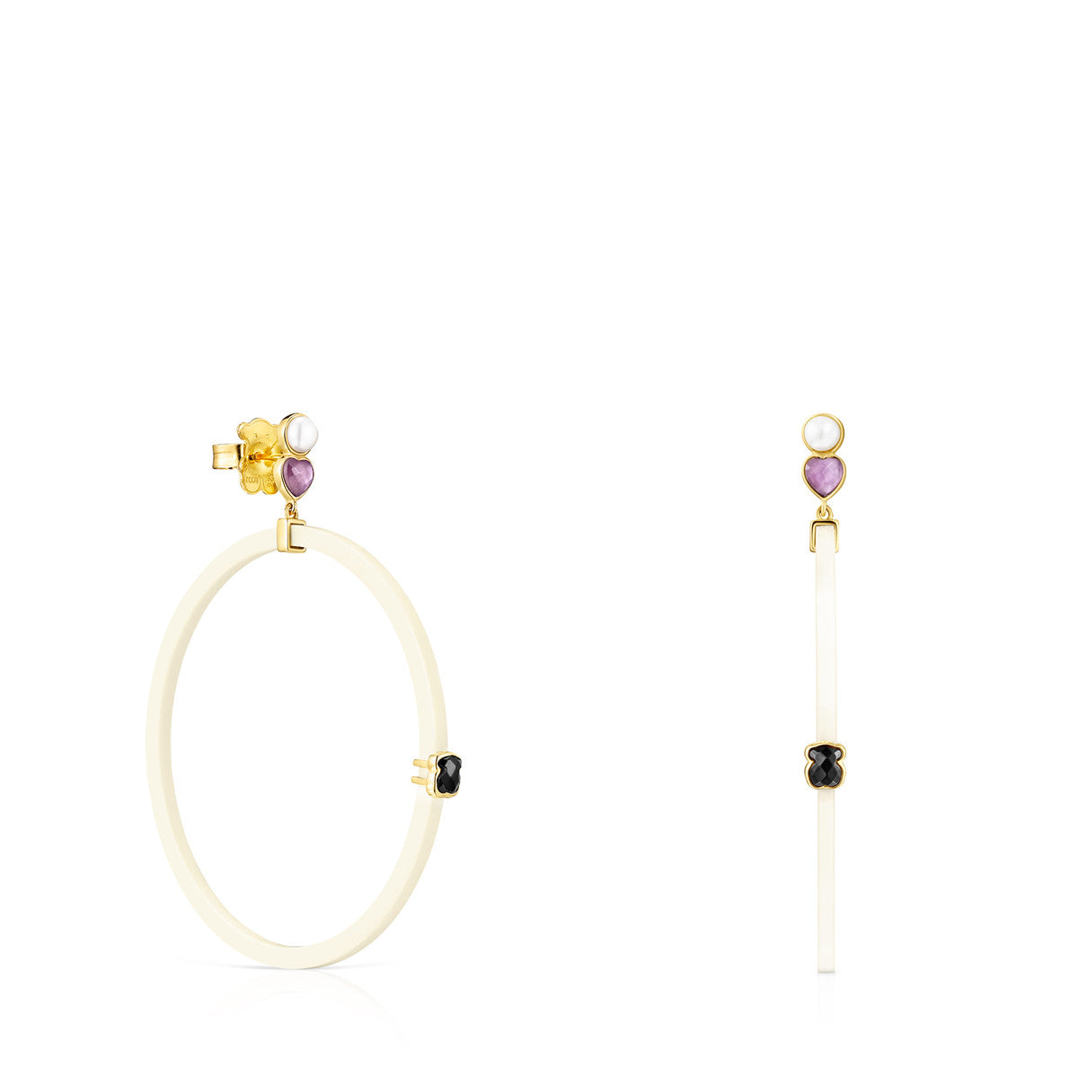 Tous Glory Earrings in Resin with Gold Vermeil and Gemstones 918593530 –