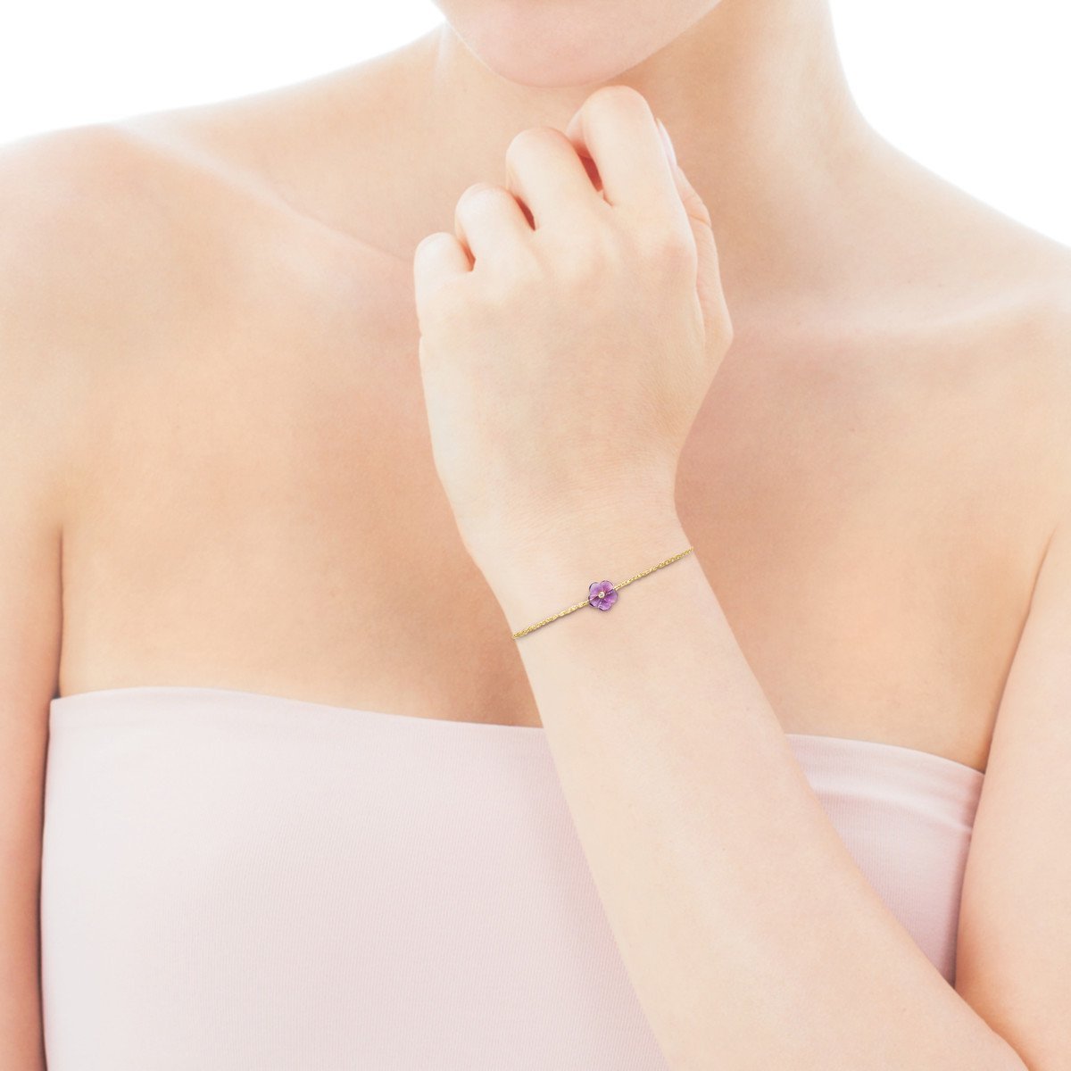 Tous Vita Bracelet in Gold with Amethyst and Diamonds 918531000