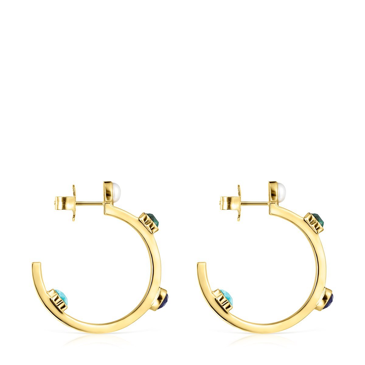 Tous Small Glory Earrings in Gold Vermeil with Gemstones 918593510