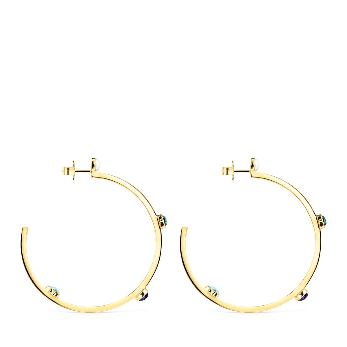Tous Large Glory Earrings in Gold Vermeil with Gemstones 918593520