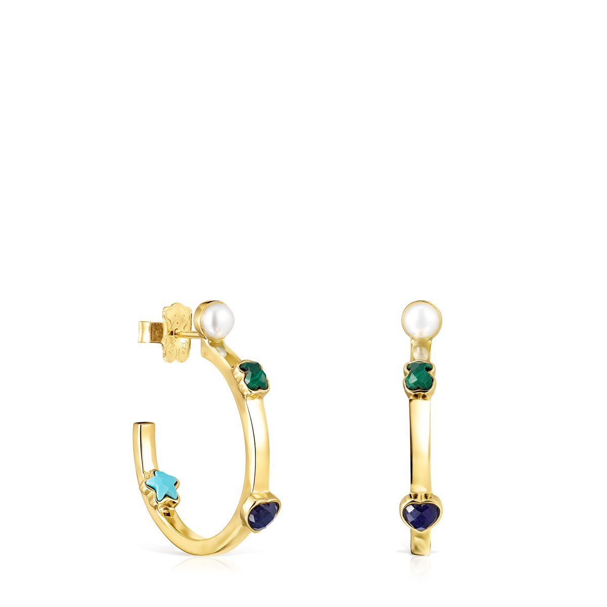 Tous Small Glory Earrings in Gold Vermeil with Gemstones 918593510