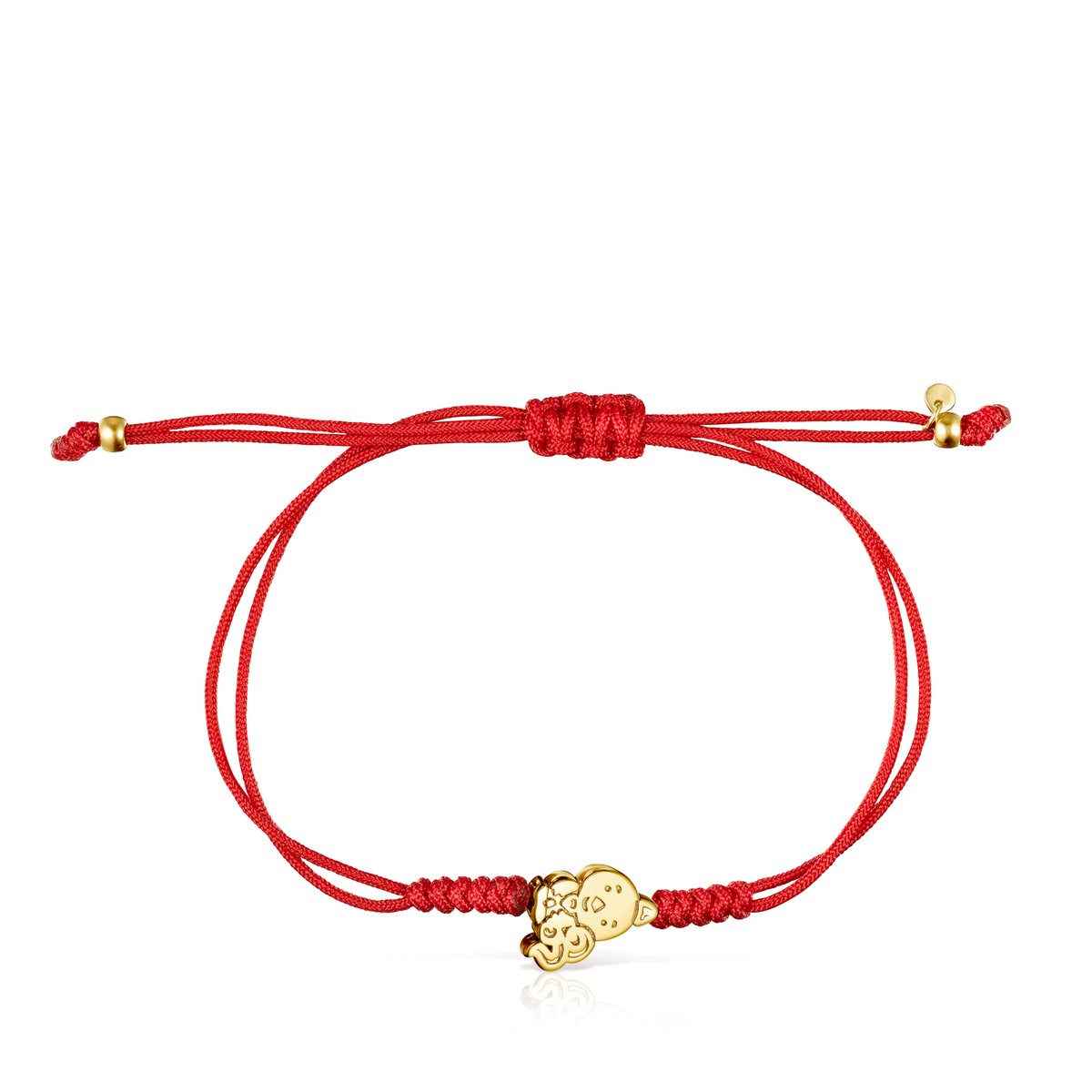 Tous Chinese Horoscope Rooster Bracelet in Gold and Red Cord 918431070 –