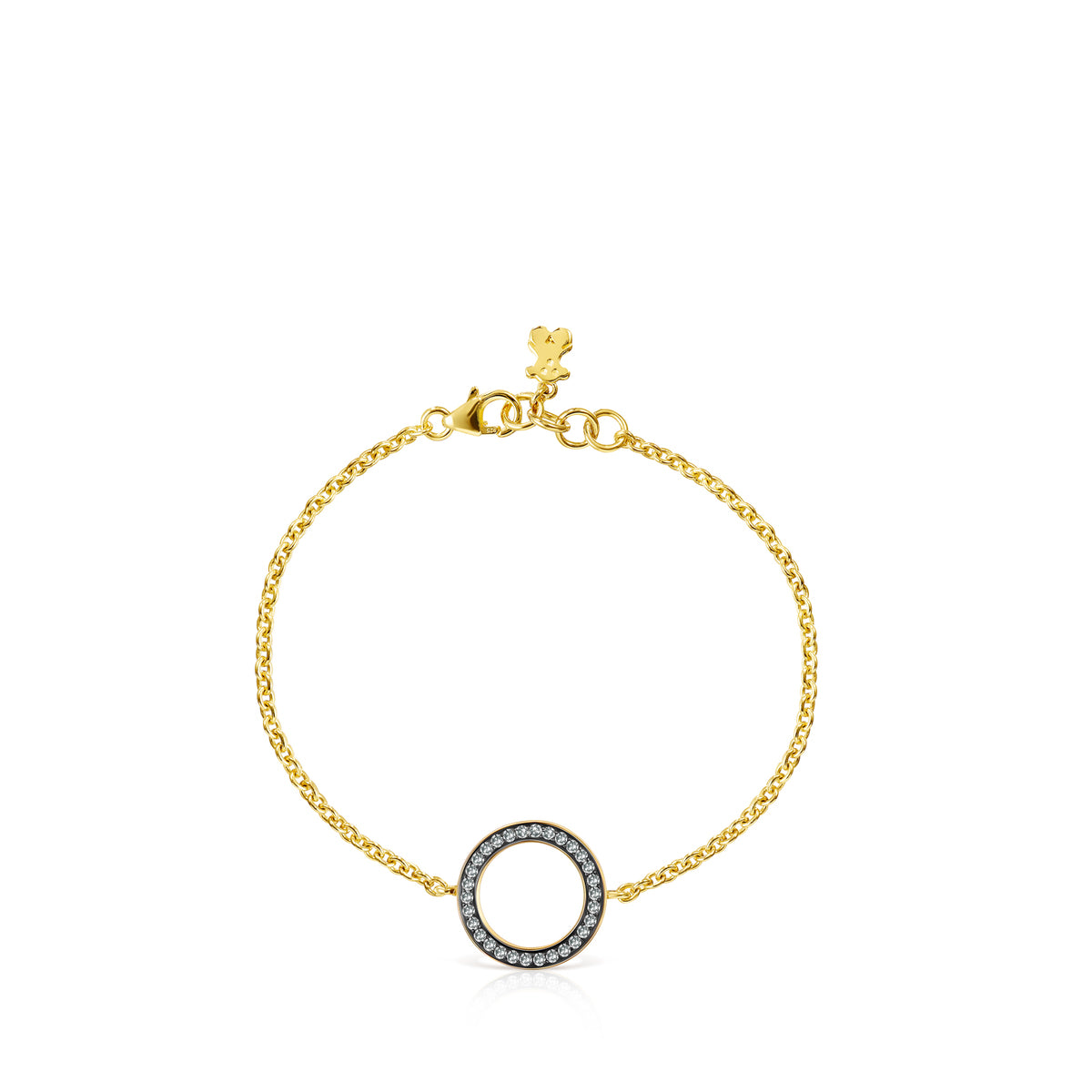 Tous Nocturne disc Bracelet in Gold Vermeil with Diamonds 918441610