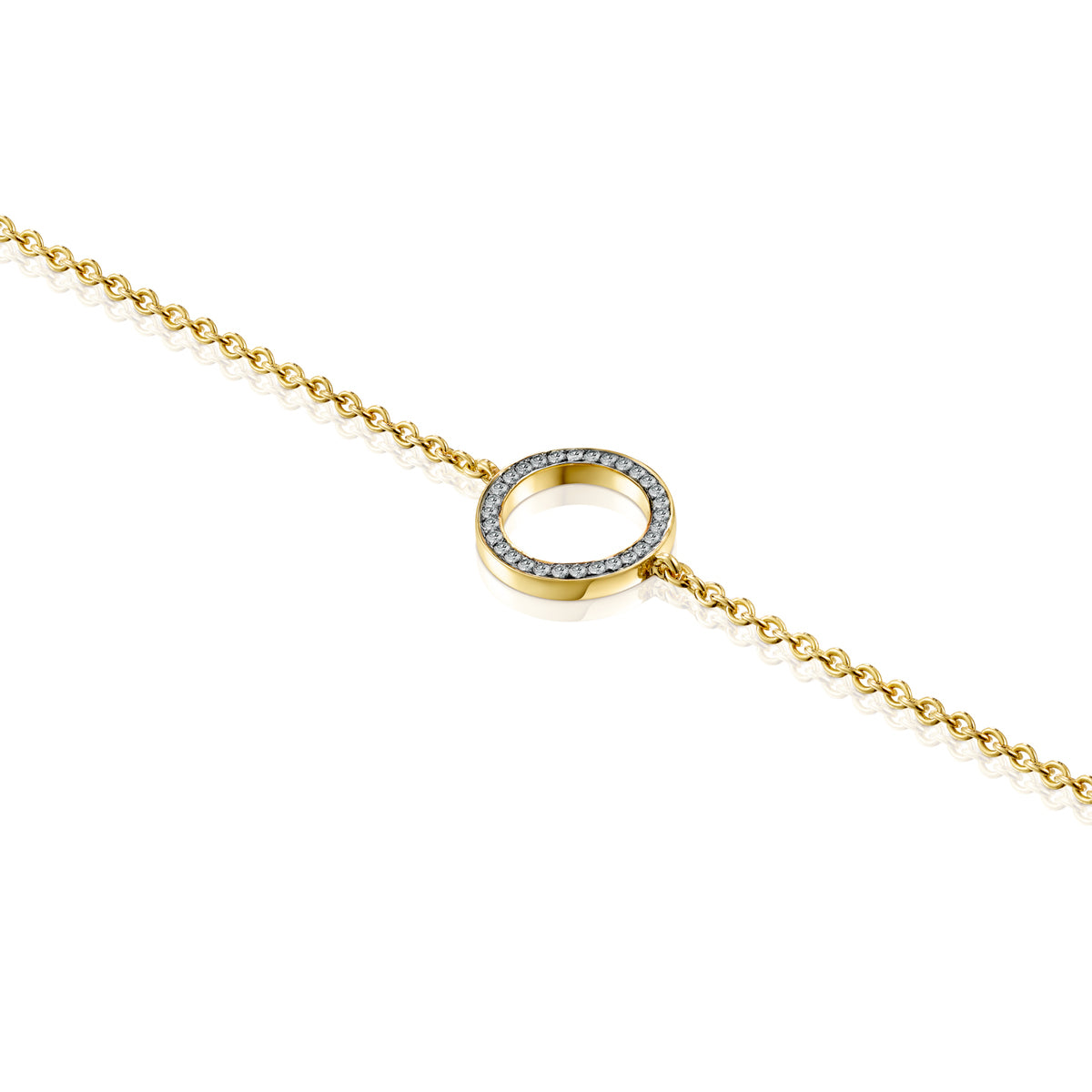 Tous Nocturne disc Bracelet in Gold Vermeil with Diamonds 918441610