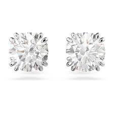 Constella stud earrings Round cut, White, 5638801 5636712 5642595