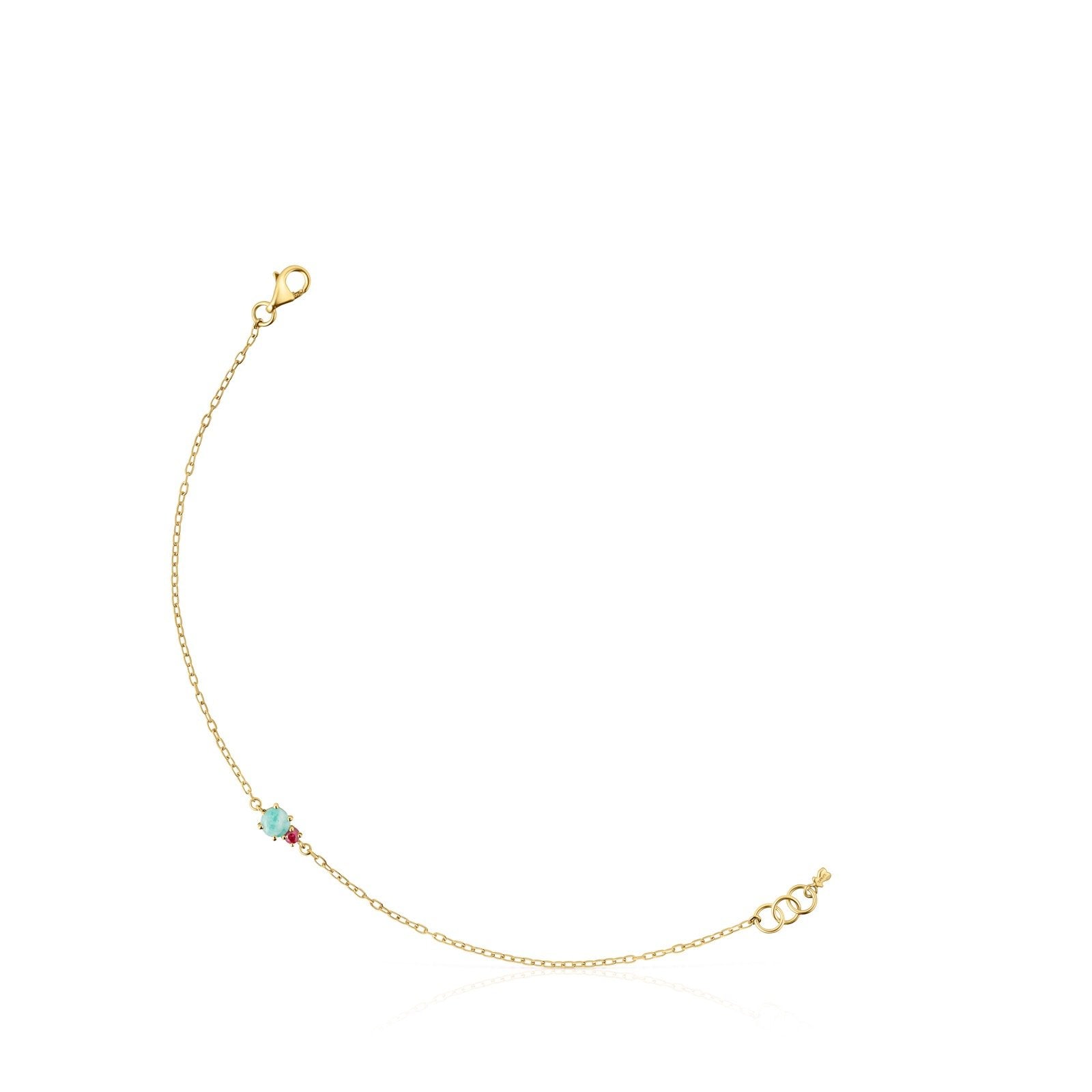 Tous Mini Ivette Bracelet in Gold with Amazonite and Ruby 912191010 –
