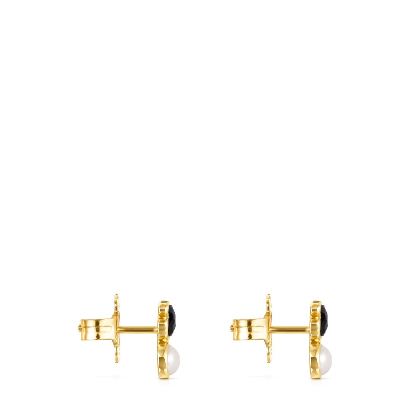 Tous Glory Earrings in Vermeil Silver with Onyx and Pearl 918593600