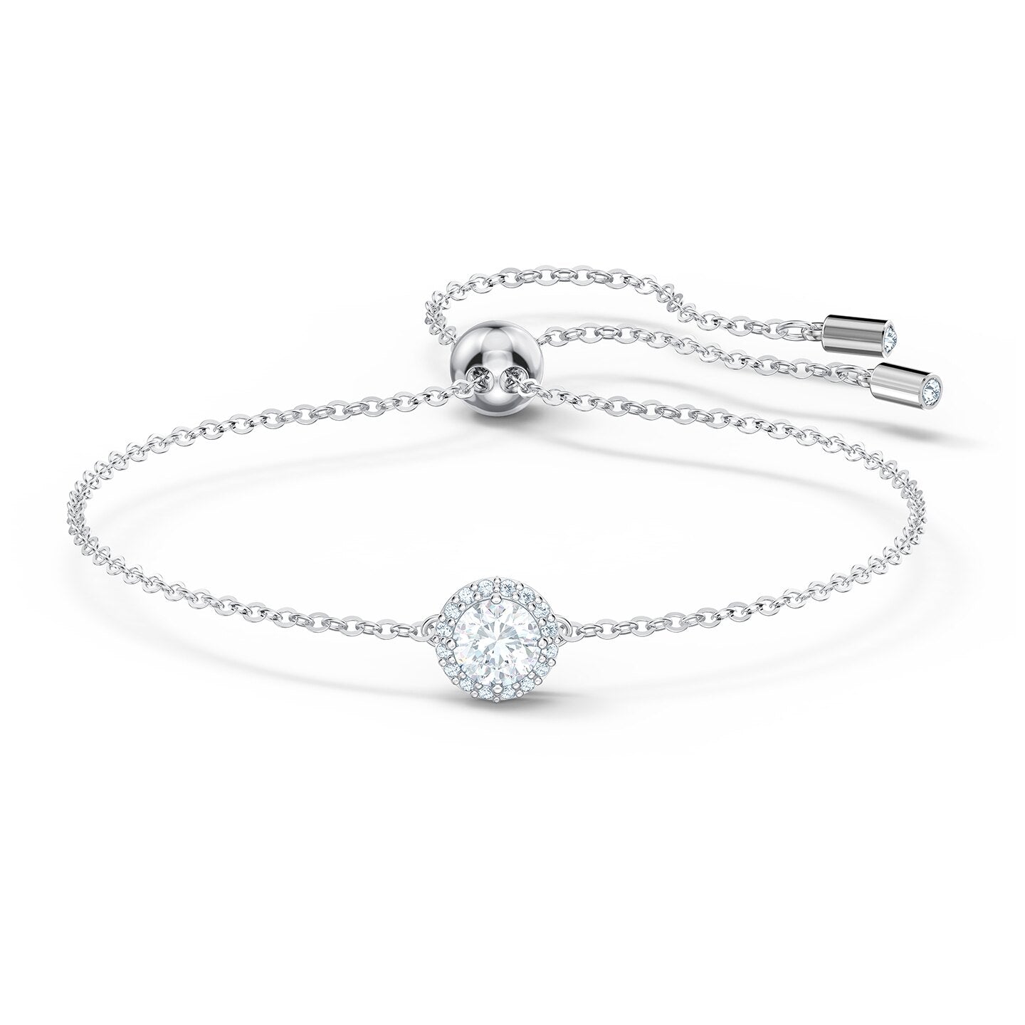 Swarovski Angelic Round Bracelet, White, Rhodium plated 5567934