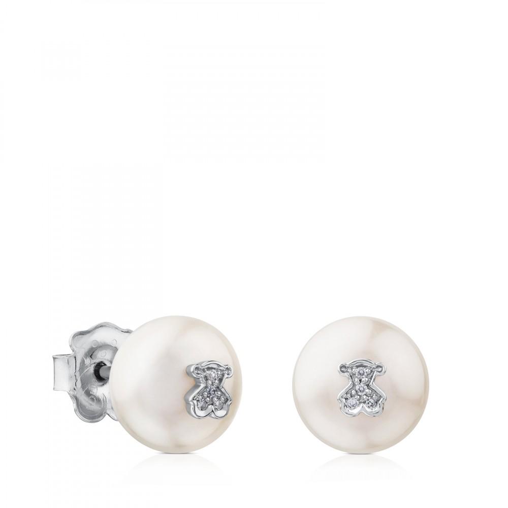 Tous White Gold Puppies Earrings with Diamonds 615263020 –