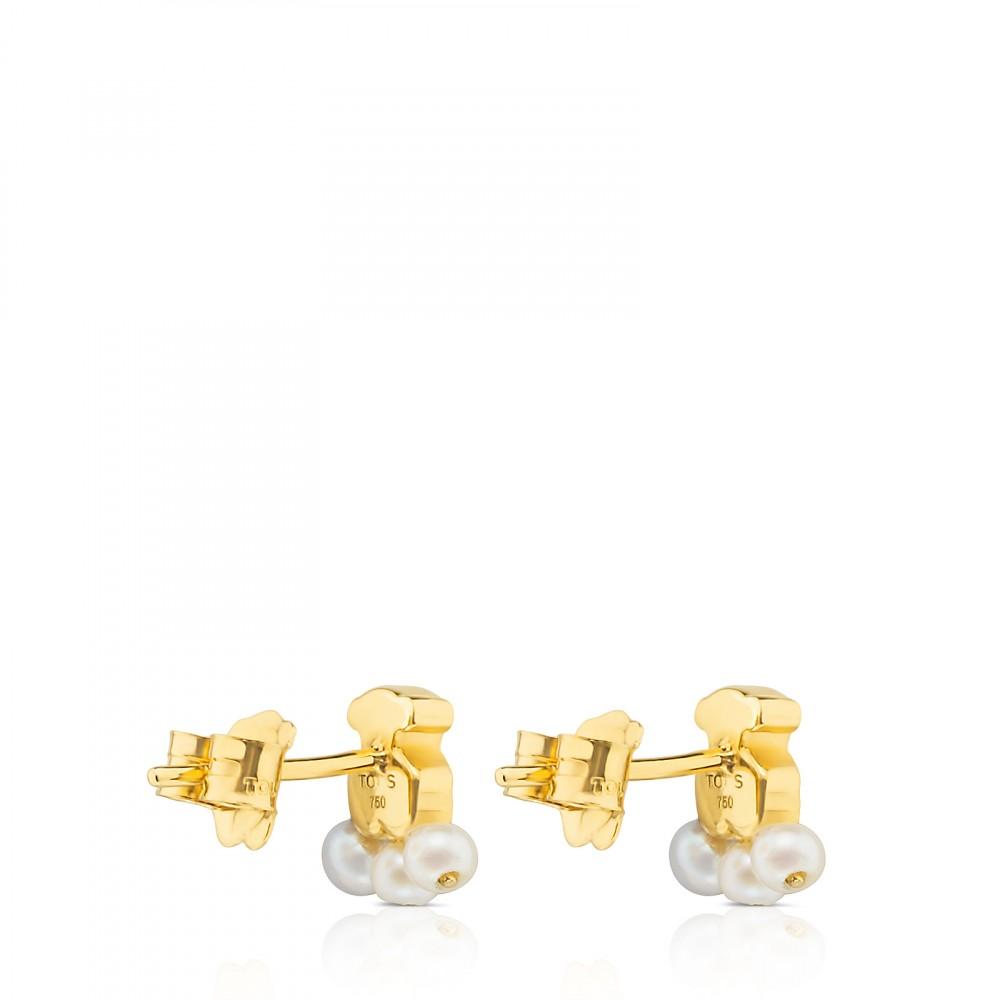 Tous Gold Sweet Dolls XXS Earrings with Pearls 712783000