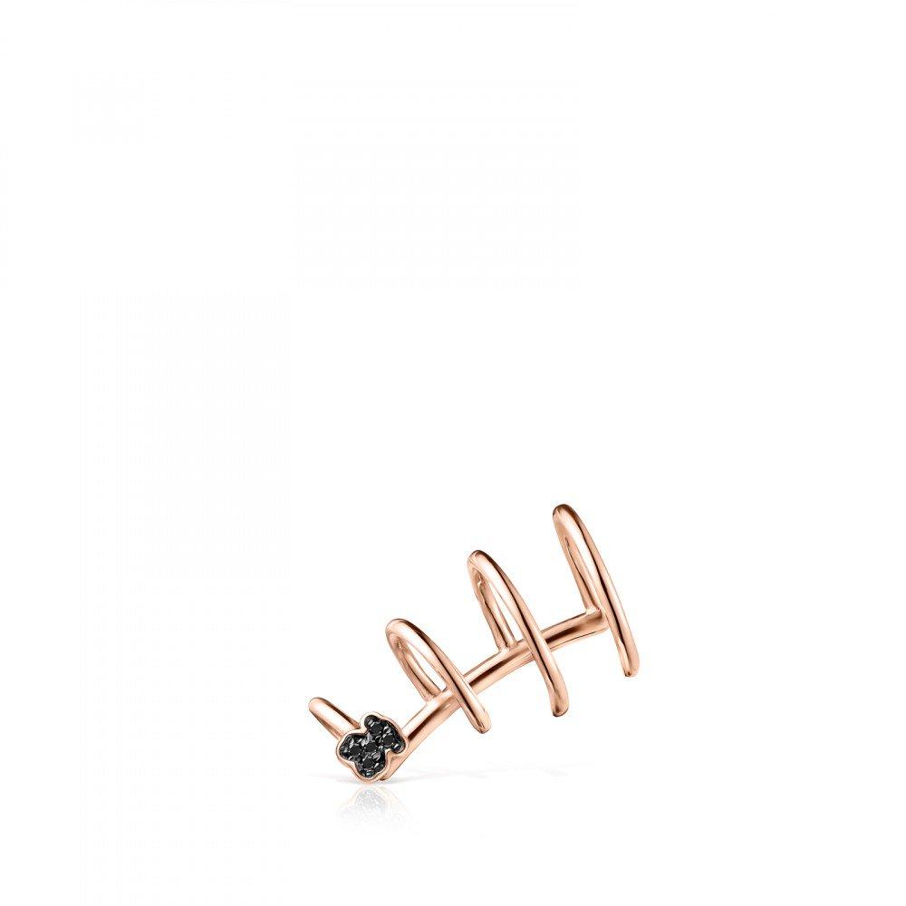 Tous Rose Gold Vermeil Motif spiral Earcuff with Spinels 914933510
