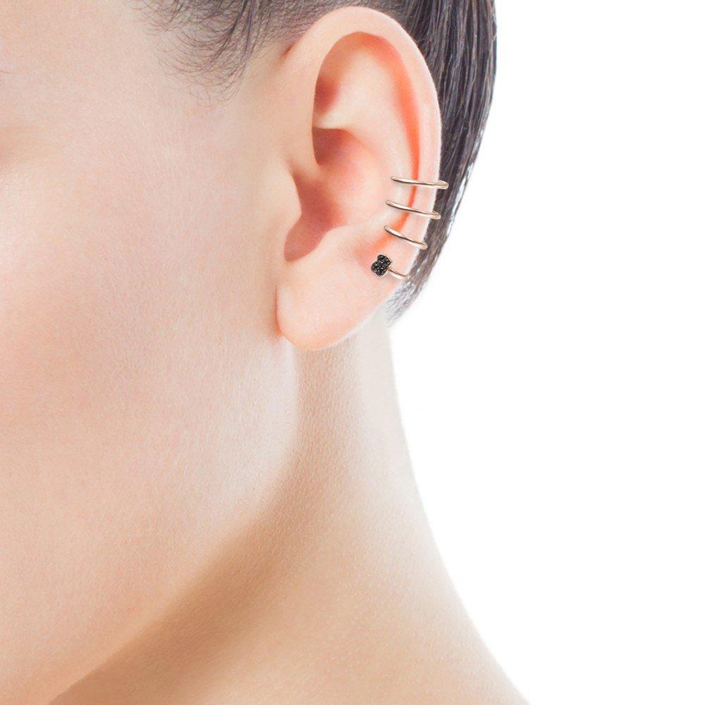Tous Rose Gold Vermeil Motif spiral Earcuff with Spinels 914933510