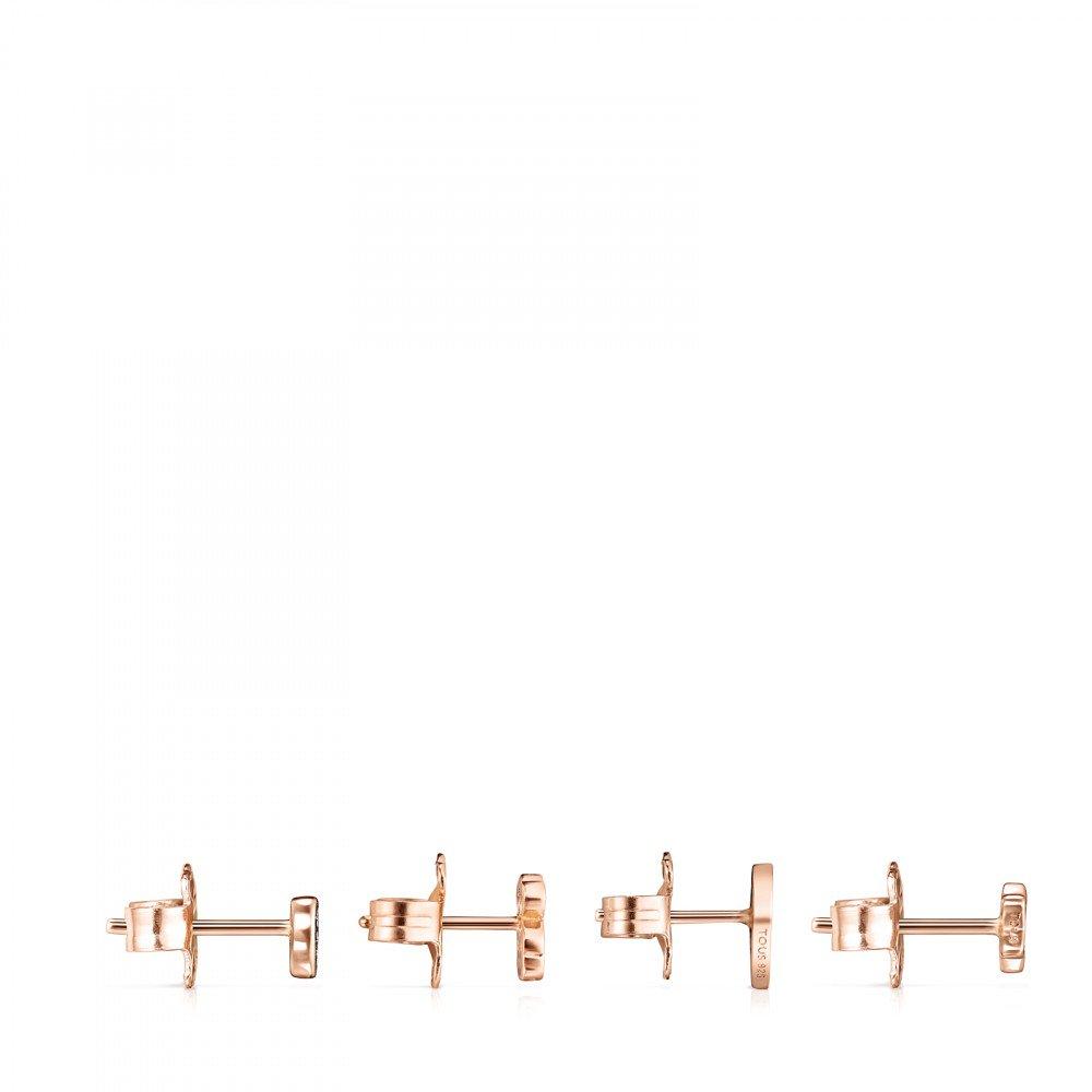 Tous Pack of rose Gold Vermeil Motif Earrings with Spinels 914933550