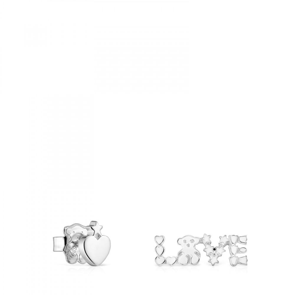 Tous Silver San Valentín heart & love Earrings 915303520