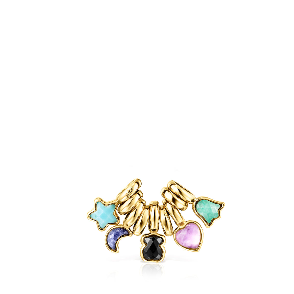 Tous Pack of Glory Rings in Gold Vermeil with Gemstones 918596500