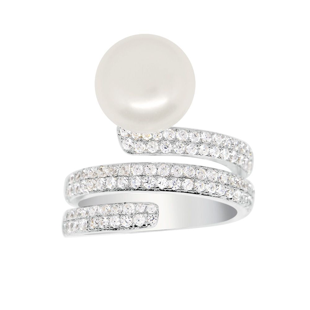 APM Silver Ring With Pearl A16274XPL L.E.Jewellers