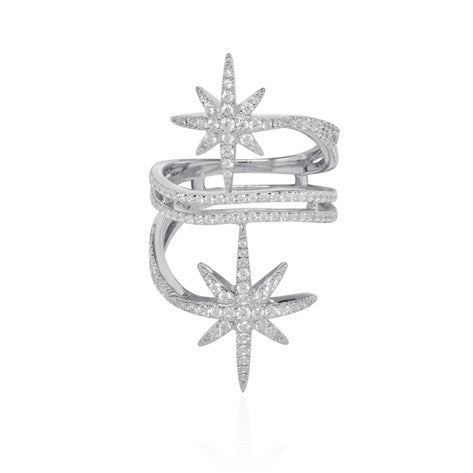 APM Double Météorites Ring - Silver A17080OX