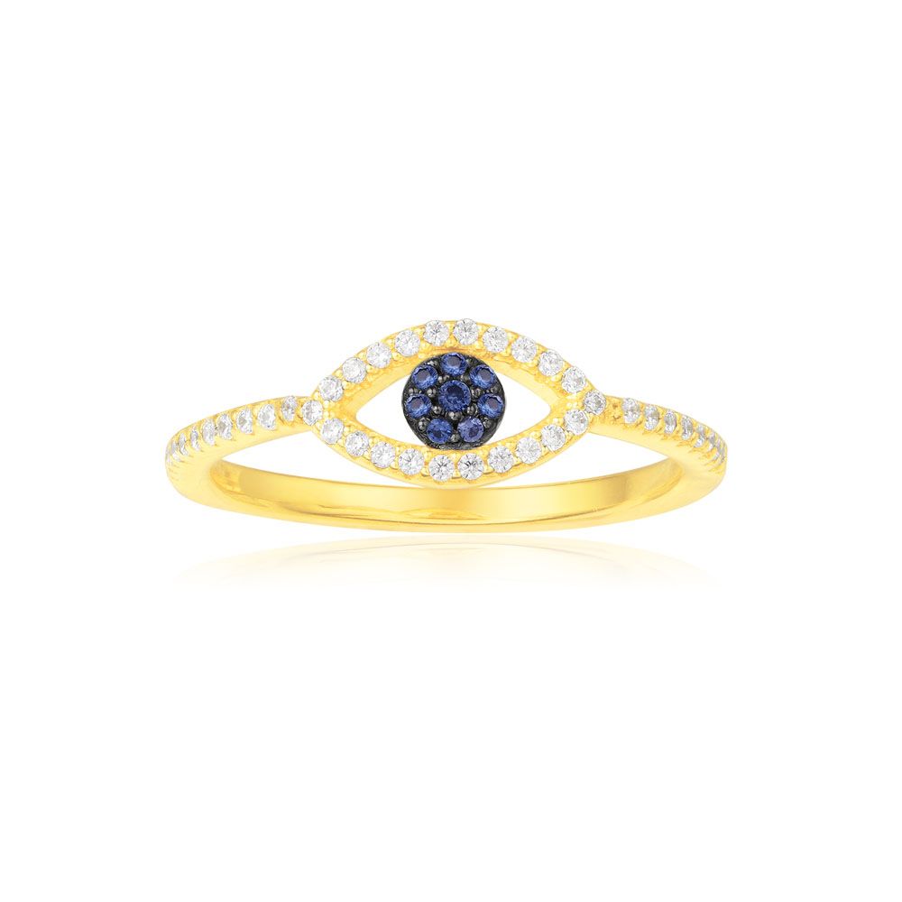 APM Yellow Silver Mini Lucky Eye Ring A17917XKBY