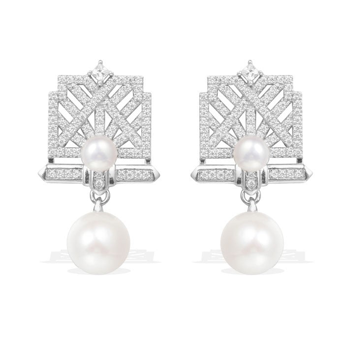 APM Pearl Silver Earring AE9807XPL