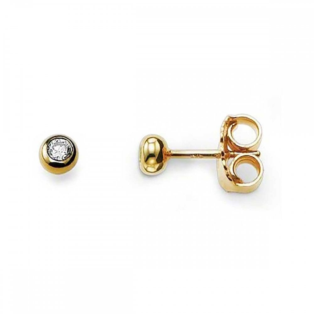 Thomas Sabo Yellow Gold Small Bezel Set Studs H1819-414-14